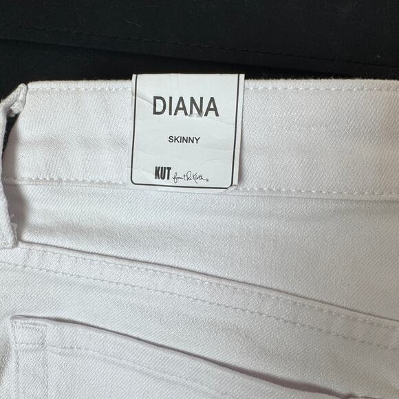 NWT Kut from the Kloth Diana Skinny Jeans White Size 2 - Picture 7 of 13
